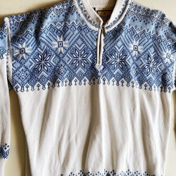 Vintage Dale of Norway Sweater Mens Bomull Baumwolle blue  1879  Olympics sz M - Picture 3 of 9